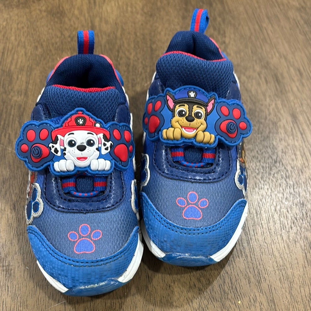 Blue Kids Shoes with Cartoon Design